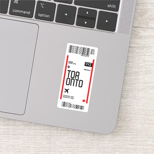 トロントフライトチケット搭乗パストラベルカナダ シール (詳細)