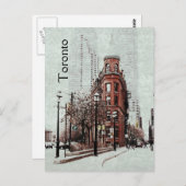 トロントフラットアイアン建物 – レトロスタイル ポストカード (正面/裏面)