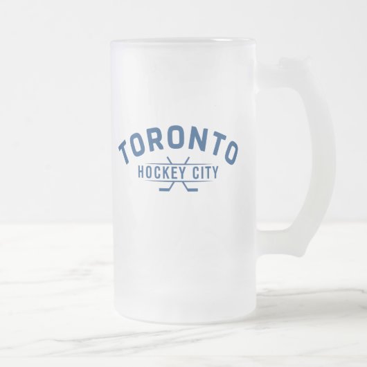 トロントホッケーシティ16oz曇りガラスマグ フロストグラスビールジョッキ (右)