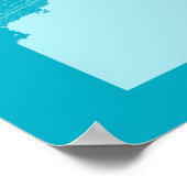 トロントライトブルーシティ地図ポスター ポスター (角)