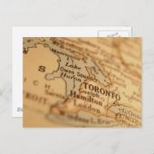 トロントヴィンテージの地図 ポストカード (正面/裏面)