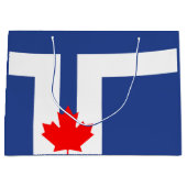 トロント国旗、オンタリオ抱き枕 ラージペーパーバッグ (正面)