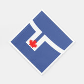 トロント市国旗(カナダ) スタンダードランチョンナプキン (角)