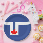 トロント市国旗（カナダ） ペーパープレート (パーティー)