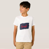 トロント手書きレッドタイポグラフィTシャツ Tシャツ (正面フル)