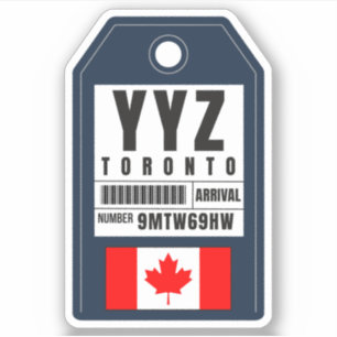 トロント搭乗券 – カナダYYZ シール