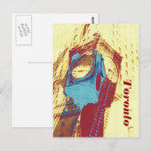 トロント時間 – ユニオン駅による古いクロック ポストカード (正面/裏面)