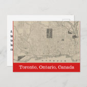、トロント歴史的、カナダのヴィンテージの地図 ポストカード (正面/裏面)