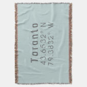 トロント緯度経度 スローブランケット (正面縦)
