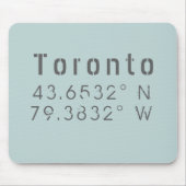 トロント緯度経度 マウスパッド (正面)