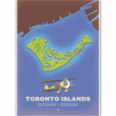 トロント諸島，オンタリオ州，カナダの地図 シール (正面)