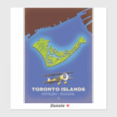 トロント諸島，オンタリオ州，カナダの地図 シール (シート)