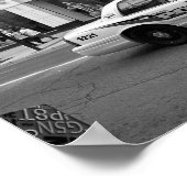 トロント警察の車の白黒の写真 ポスター (角)