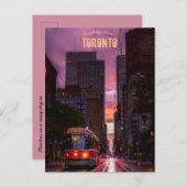 トロント・オンタリオの雨の中の路面電車 ポストカード (正面/裏面)