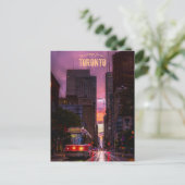 トロント・オンタリオの雨の中の路面電車 ポストカード (スタンド正面)