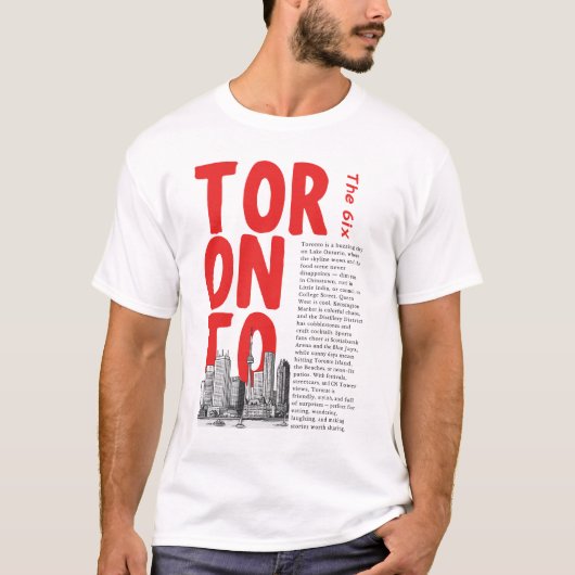 トロント オンタリオ州 シルエット Tシャツ (正面)