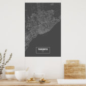 トロント、オンタリオ州(白いオンタリオ州) ポスター (キッチン)