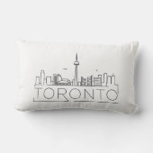 トロント、カナダのスカイライン ランバークッション (裏面)