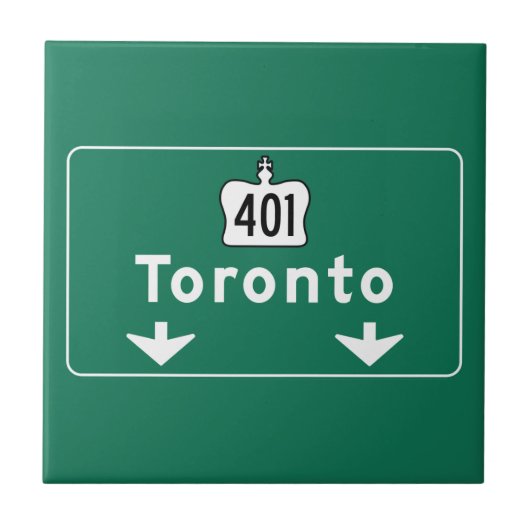 トロント、カナダの交通標識 タイル (正面)