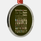 トロント、カナダの魅力及び有名な場所 メタルオーナメント (右)