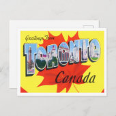 トロント，カナダヴィンテージビッグ・レター葉書 ポストカード (正面/裏面)