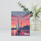 トロント・カナダ旅行の帆船 ポストカード (スタンド正面)