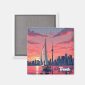 トロント・カナダ旅行の帆船 マグネット (正面/裏面)