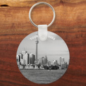 トロント カナダ オンタリオ州 ブラック ホワイト ヴィンテージ キーチェーン (正面)