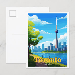 トロント カナダ 旅行 ヴィンテージ イラスト ポストカード