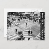 トロント，カナダ： Yonge-Dundas Intersection in B&W ポストカード (正面/裏面)