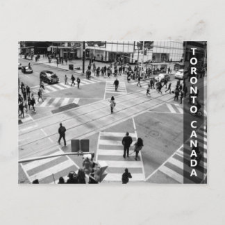 トロント，カナダ： Yonge-Dundas Intersection in B&W ポストカード