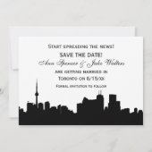トロント シルエット DIY BG カラー セーブ・ザ・デート Wh2 招待状 (裏面)