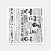トロント・ピープルヴィンテージ新聞 スタンダードカクテルナプキン (正面)