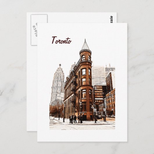 トロント – フラットアイアン建物はがき ポストカード (正面/裏面)
