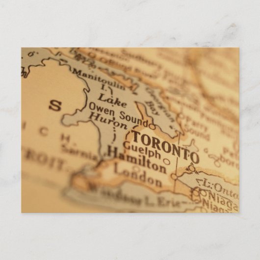 トロント ヴィンテージマップ ポストカード (正面)