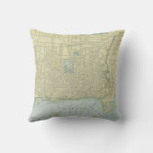 トロント(1901年)のヴィンテージの地図 クッション (裏面)