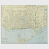 トロント(1901年)のヴィンテージの地図 ラッピングペーパー (フラット)
