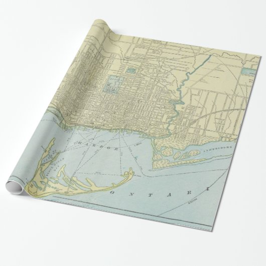 トロント(1901年)のヴィンテージの地図 ラッピングペーパー (アンロールド)