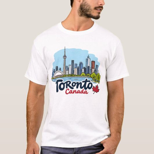 トロント CNタワー スカイライン Tシャツ (正面)