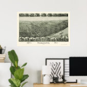 トロント， OHパノラママップ – 1889 ポスター (ホームオフィス)