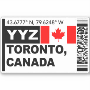 トロント YYZ 搭乗券 - カナダ旅行 シール
