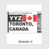 トロント YYZ 搭乗券 - カナダ旅行 シール (シート)