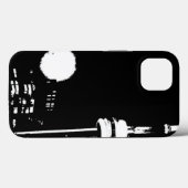 トロントCNタワーの白黒ステンシル Case-Mate iPhoneケース (裏面 (横))