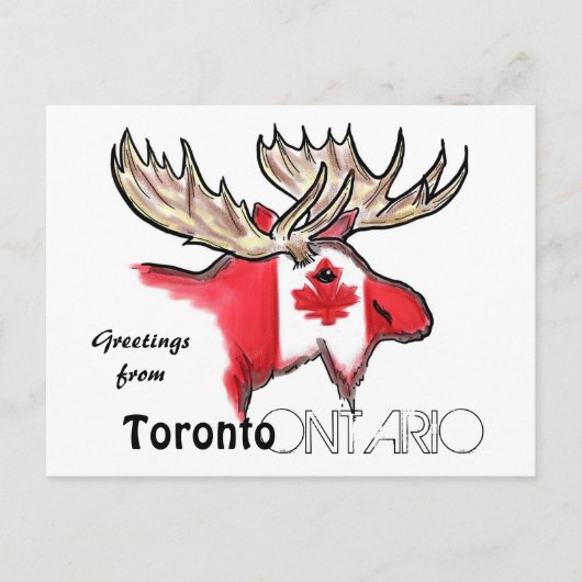 トロントOntarioカナダ国旗 ポストカード (正面)