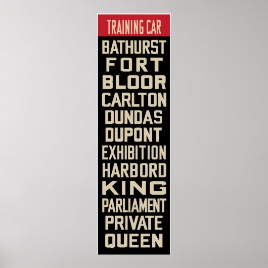 トロントPCCレプリカのロールサイン(パートI) ポスター (正面)