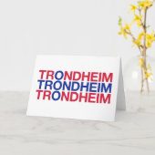 トロンハイムノルウェー国旗 カード (黄色い花)