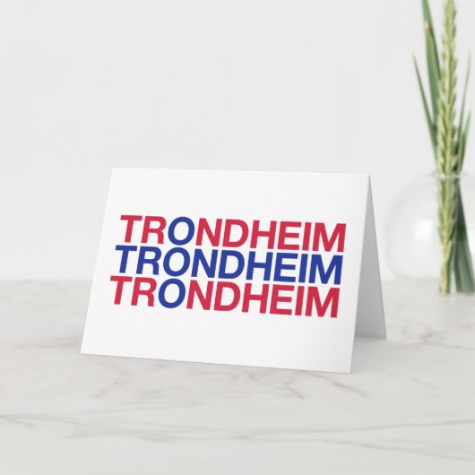 トロンハイムノルウェー国旗 カード (正面)