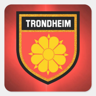 トロンハイム国旗 スクエアシール