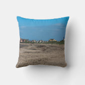 トロンビーチスコットランドポストカードポスターフォトブロックC クッション (裏面)