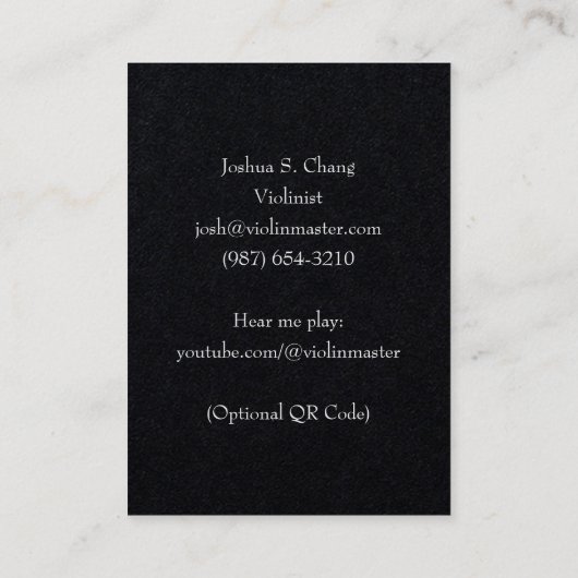 トロンペロエイルヴァイオリン&ボウミュージシャンズ(ホワイト文字) 名刺 (裏面)